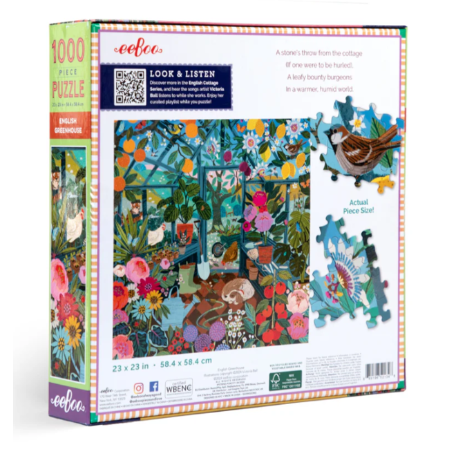 English Greenhouse 1000 Piece Square Jigsaw Puzzle