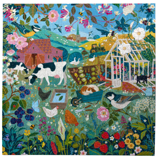 English Hedgerow 1000 Piece Square Jigsaw Puzzle