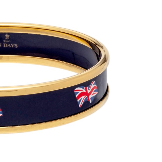Union Jack Navy & Gold Small Bangle