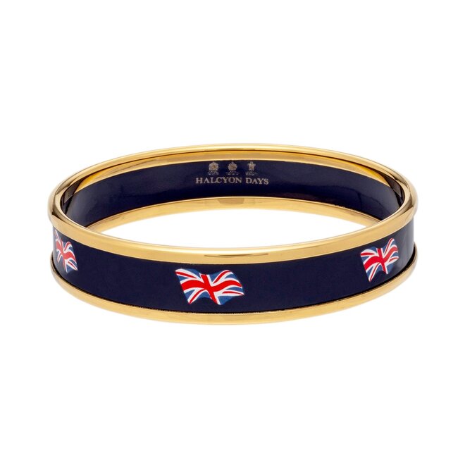 Union Jack Navy & Gold Medium Bangle