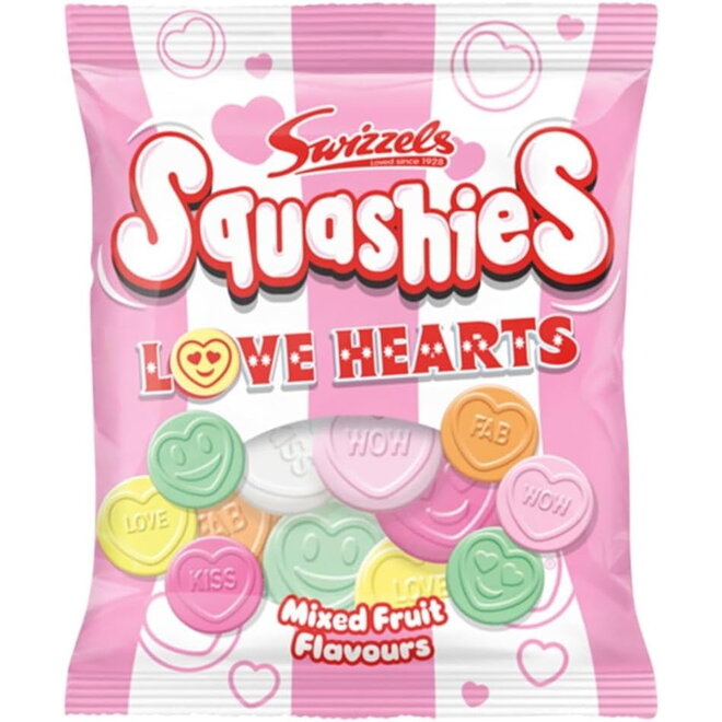 Swizzels Squashies Love Hearts Bag 120g