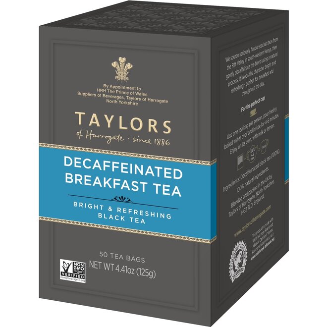 Taylors Decaf Breakfast Tea 50s
