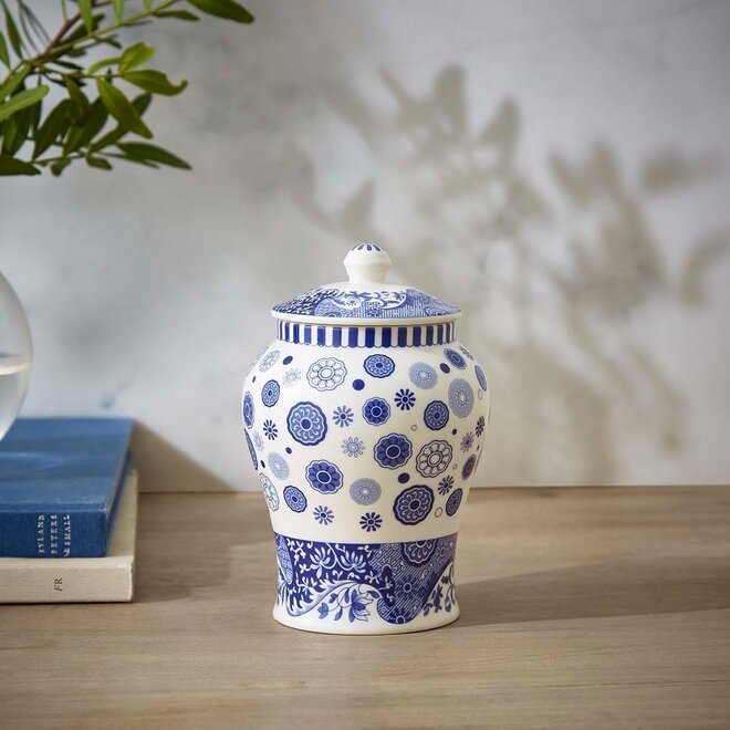 Blue Italian Brocato Mini Vase