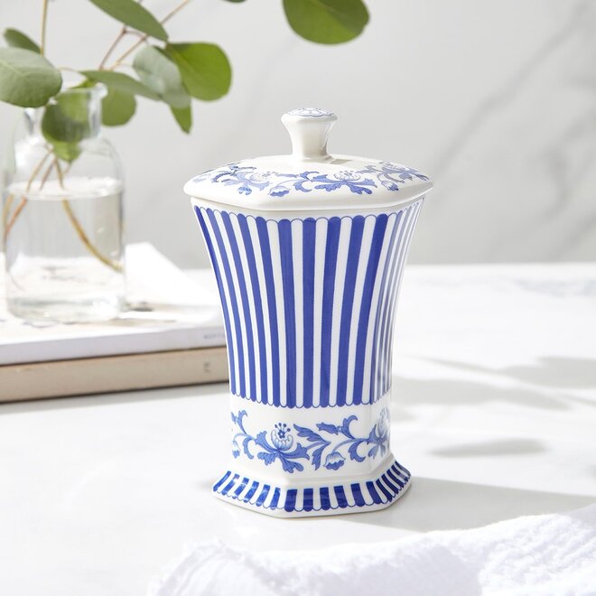 Blue Italian Steccato Mini Vase