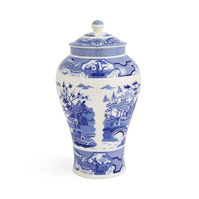 Blue Italian Gothic Castle Vase
