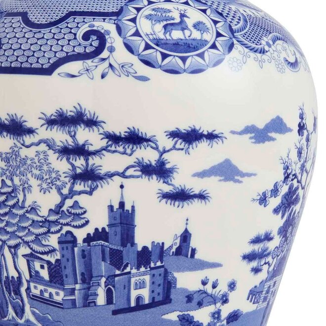 Blue Italian Gothic Castle Vase