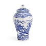 Blue Italian Gothic Castle Vase