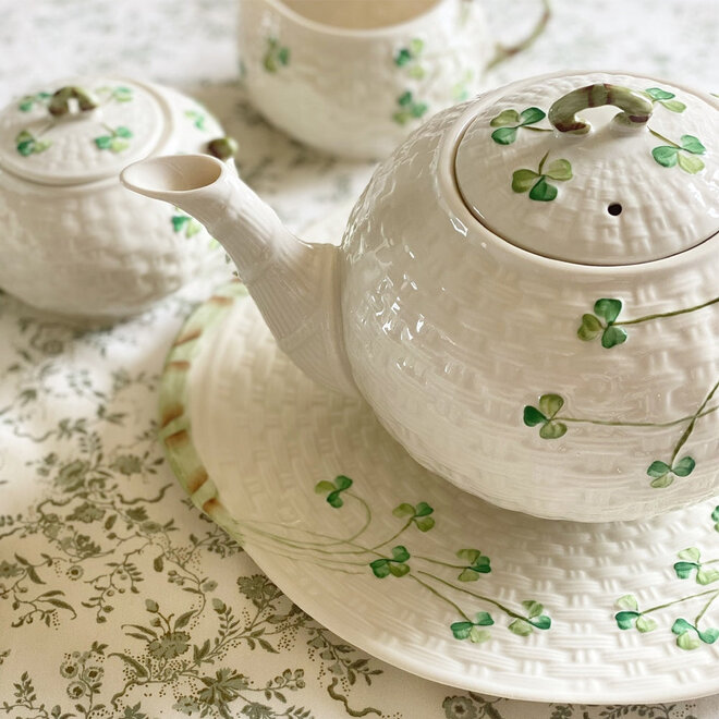 Belleek Classic Shamrock Sugar Bowl