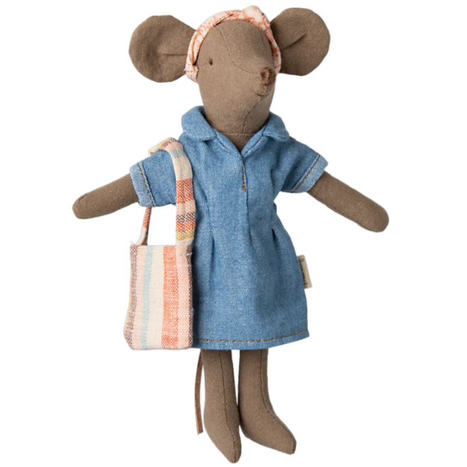 Denim Dress & Bag, Mum Mouse