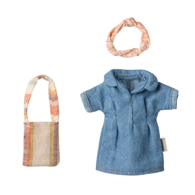 Denim Dress & Bag, Mum Mouse