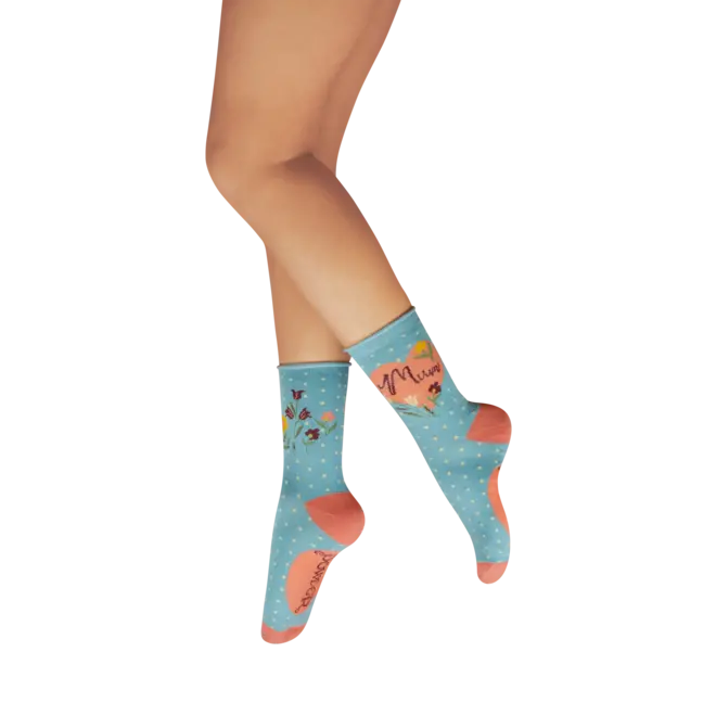 Special Mum Denim Blue Ankle Sock