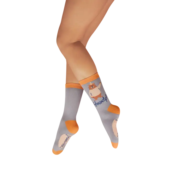 Howdy Friend! Lilac Purple Ankle Sock
