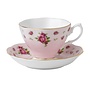 New Country Roses Pink Teacup & Saucer