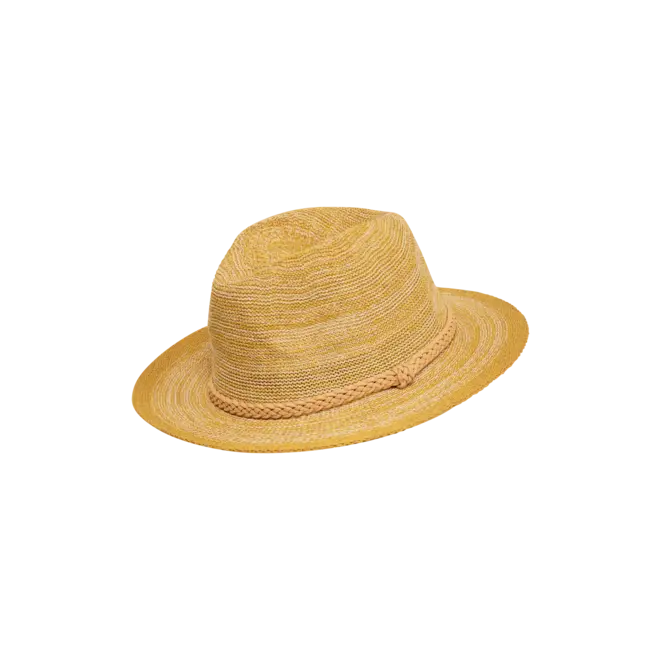 Natalie Hat (Mango) with Yellow Braid