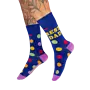 Best Dad Polka Dot Navy Blue Socks