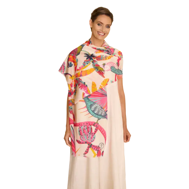 Tropical Paradise Pink Scarf