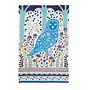 Woodland Owl Blue Tea Towel