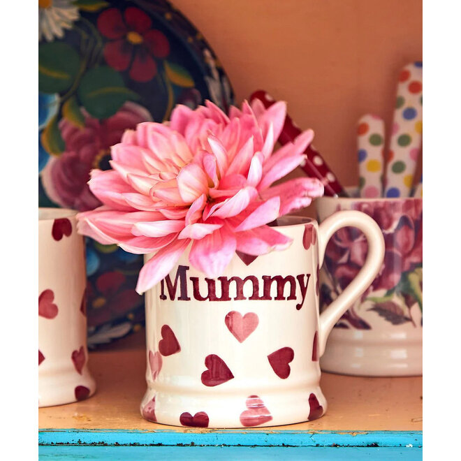 Pink Hearts Mummy 1/2 Pint Mug