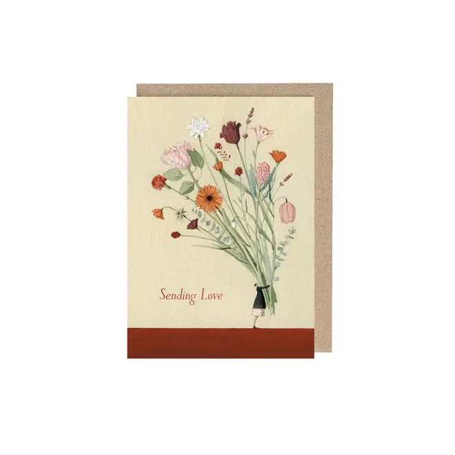 Flower Bundle Sending Love Greeting Card