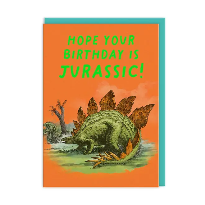 Stegosaurus Birthday Card
