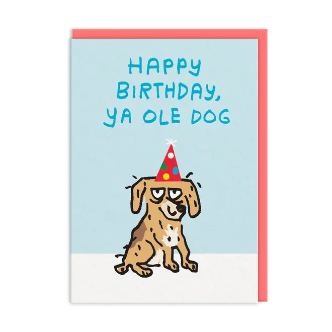 Happy Birthday Ya Ole Dog Birthday Card