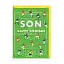 Football Pitch Happy Birthday Son Card