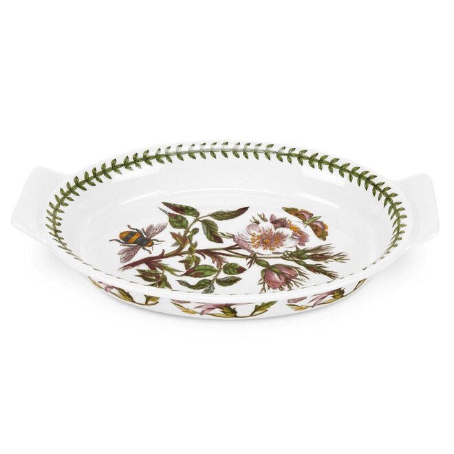 Botanic Garden Oval Gratin Dish (Dog Rose)