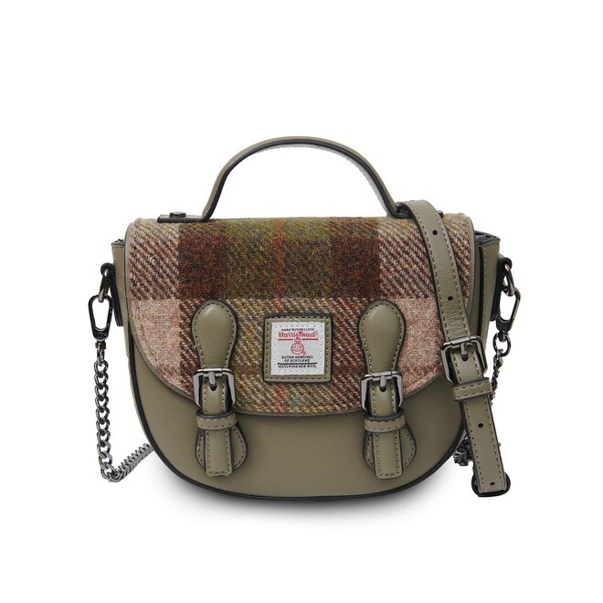 Harris Tweed Chestnut Tartan Mini Cobble Satchel