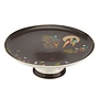 Sara Miller Chelsea Collection Dark Grey Footed Cake Plate