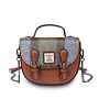 Harris Tweed Chestnut & Blue Tartan Mini Cobble Satchel