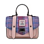 Harris Tweed Pink & Blue Tartan Mini Satchel