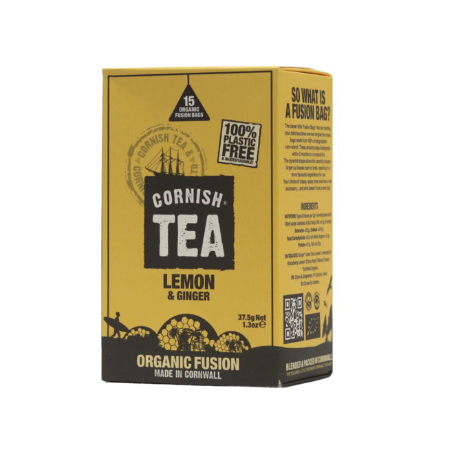 Cornish Tea Co. Lemon & Ginger Herbal Fusion 15s