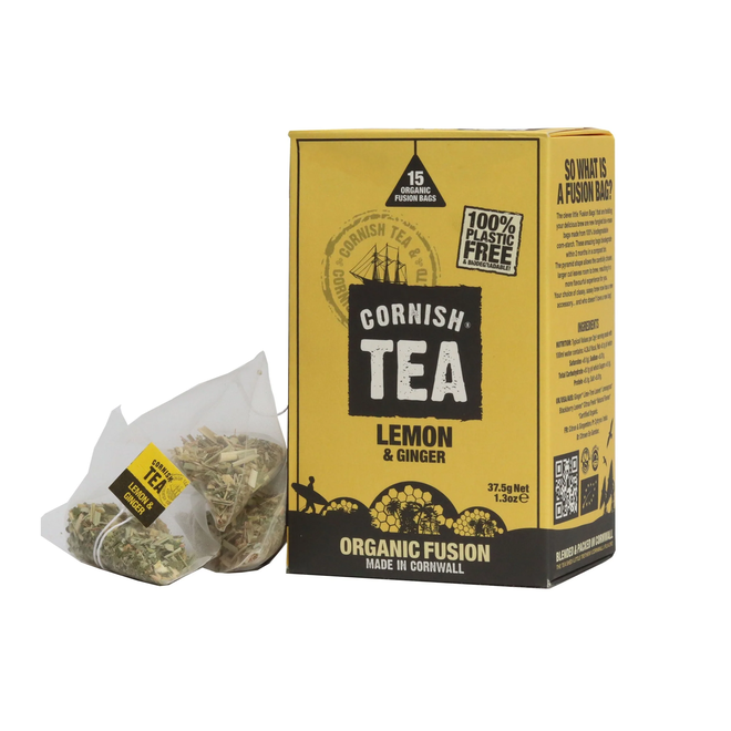 Cornish Tea Co. Lemon & Ginger Herbal Fusion 15s