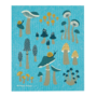 Swedish Dishcloth (Mushrooms - Blue)