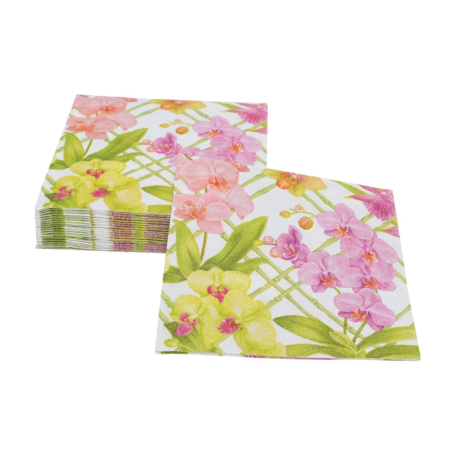 Orchid Conservatory Paper Cocktail Napkins