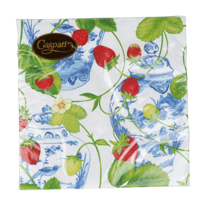 Strawberries & Cream Paper Luncheon Napkins