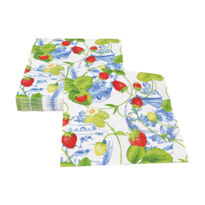 Strawberries & Cream Paper Luncheon Napkins