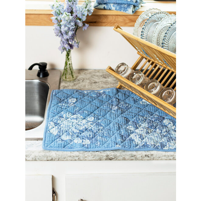 Blanche Washed Blue Drying Mat