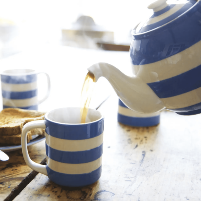 Blue Cornishware Large Betty Teapot