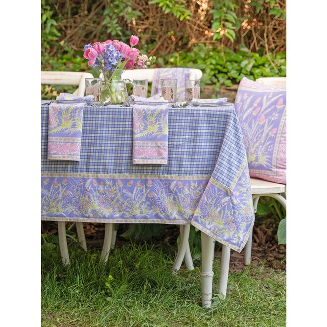 Clover Periwinkle Tablecloth, 60" x 90"