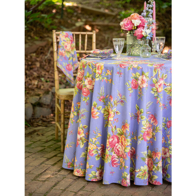 Rosemary Periwinkle 88" Round Tablecloth