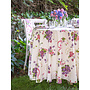 Violets Ecru 88" Round Tablecloth