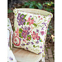 Violets Ecru Cushion Cover