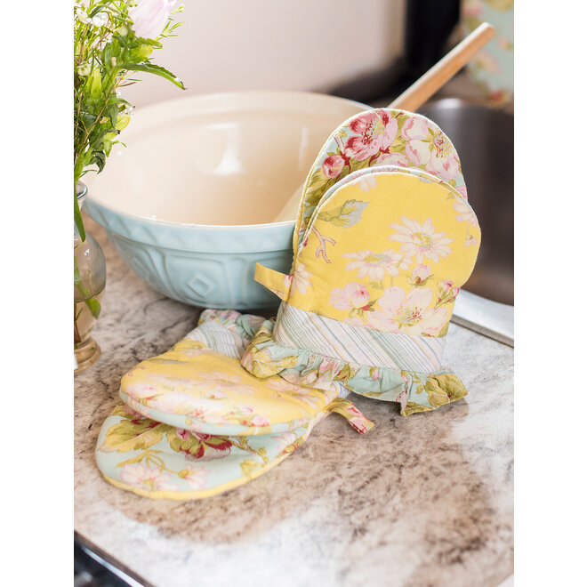 Apple Blossom Patchwork Mini Mitt (Set of 2)