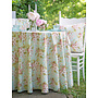 Apple Blossom Aqua 88" Round Tablecloth