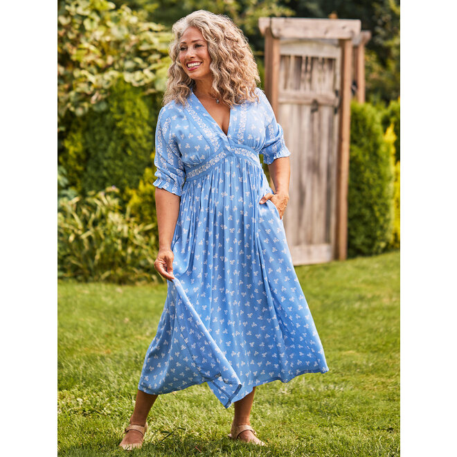 Flowerpot Blue Dress