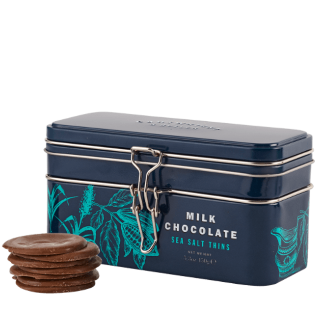 Cartwright & Butler Treasure Chest Tin with Sea Salt Milk Chocolate Thins
