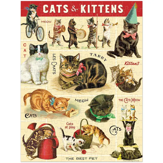 Vintage Cats 240 Piece Mini Puzzle