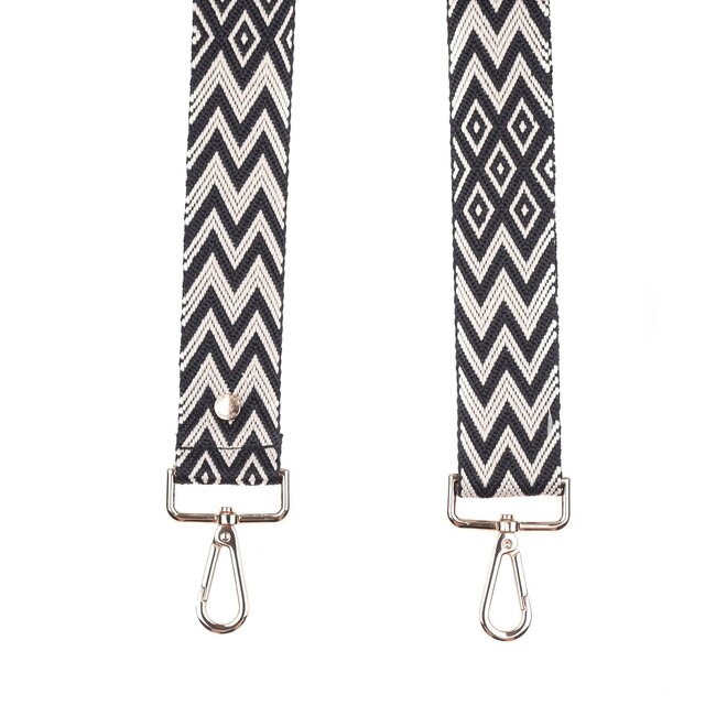 Black & Stone Zig Zag Strap