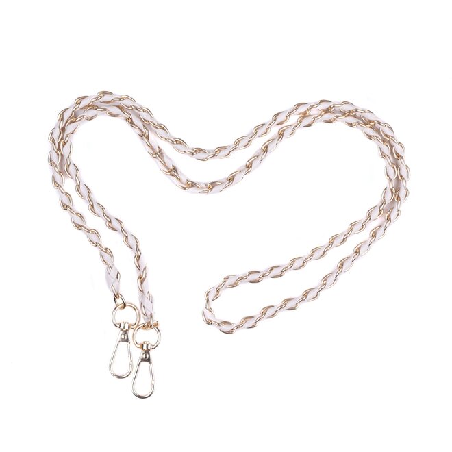 Stone Weave Gold Chain Strap